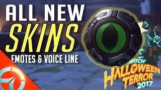 Overwatch Halloween Terror  ALL New Skins Emotes & Voice Line  Symmetra Dragon Skin IS A MUST