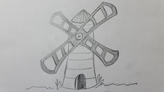 How to draw a windmill