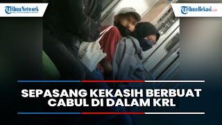 Terekam Video Sepasang Kekasih Berbuat Cabul di Dalam KRL