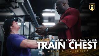 IFBB Pro Samson Dauda Puts Sam Sulek Through a Chest Workout  Arnold UK Series  HOSSTILE