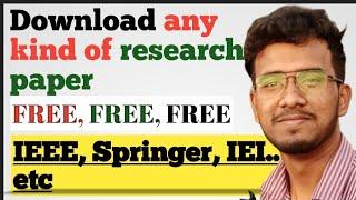 How to download research paper for free   Research paper download  Article download