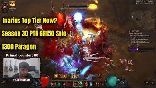 Season 30 PTR Inarius GR150 Solo 1300 Paragon - Diablo 3