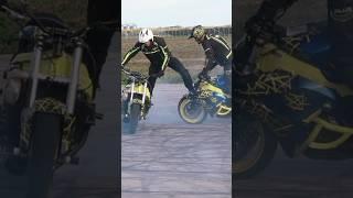 Crazy motorbike burnout #stuntriding