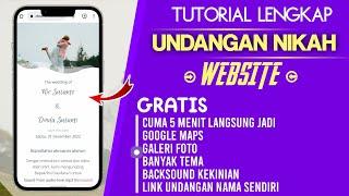 TERBARU  Cara membuat undangan pernikahan Website gratis