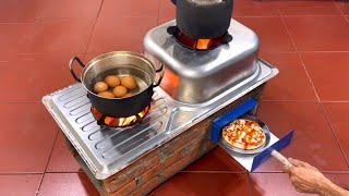 wood stove 2 in 1 with pizza baking tray #158