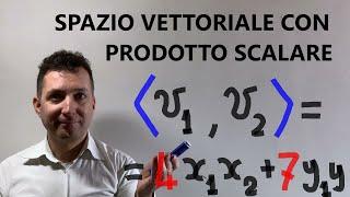 Spazi vettoriali con prodotto scalare positivo standard e non standard .Norma di un vettore