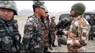 Chinese army arguing with Indo Tibetan Border Police I.T.B.P. in Border of Arunachal Pradesh