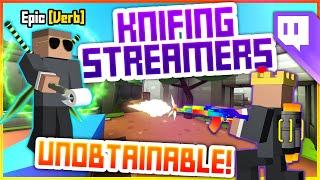 KNIFING Streamers With Coroller UNOBTAINABLE - Krunker.io