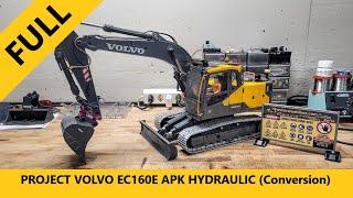 Build Video RC excavator Volvo EC160E Double E - APK Hydraulic conversion with Wuehlbox options.