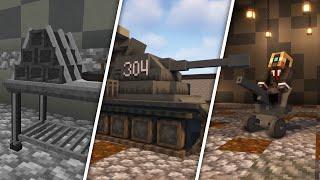 Minecraft TRAJANS TANKS Mod 1.19  Usable tanks and artillery