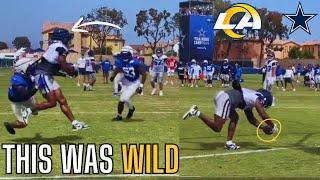 The Dallas Cowboys & LA Rams Joint Practice Highlights Are INSANE  Cowboys Rams Training Camp News