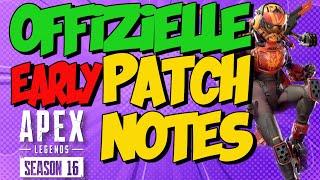 Offizielle Early Patch Notes Apex Legends Season 16 deutsch