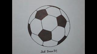 How to draw a football step by step