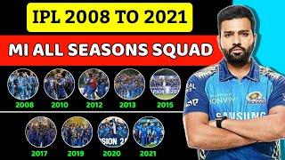 IPL 2008 To 2021 Mumbai Indians All Seasons Squad  All Squad Of Mumbai Indians In IPL History