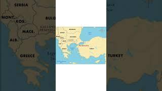 is Greece share its coastline with state of Dardanelles