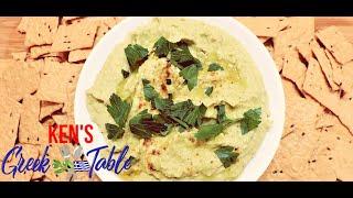 Easy Avocado Hummus  Avocado Dip  Kens Greek table