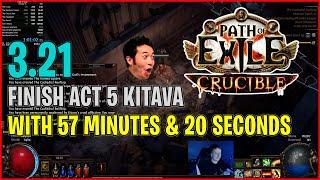  POE 3.21  imexile - Finish Act 5 Kitava with 57 minutes & 20 seconds