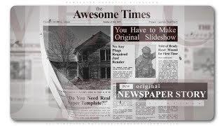 After Effects Template Newspaper Narrative Slideshow