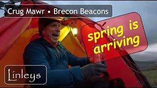 Beautiful Brecon Beacons summit camp • Crug Mawr • Spring is Arriving • Hilleberg Soulo on a summit