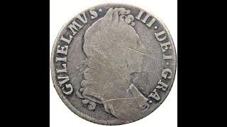 1697 Shilling William III Coin Silver England