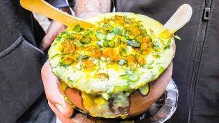 TASTY Indian STREET FOOD Tour DEEP in Varanasi  INDIA  MESSY + CHEAP CURRY and Vegetarian HEAVEN