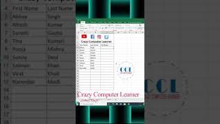 #shorts How to add text cell in excel  connect text columns in excel  advance #excel #tricks #CCL