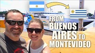 Taking the Ferry + Bus from Buenos Aires to Montevideo Uruguay via Colonia on Buquebus