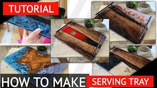 Easiest way make Amazing Epoxy resin art Serving trays with walnut wood