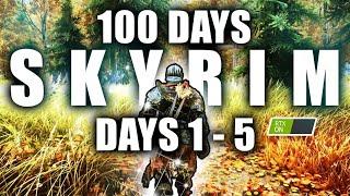 I MUST BEAT SKYRIM IN 100 DAYS - Perfectly Balanced Hardcore Skyrim Challenge #live