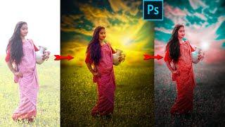 Camera Row Color Edit Adobe Photoshop CC Tutorial 2021  Best Photo Colour And Sky Change Tutorial