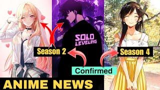 Solo Leveling Season 2 Release Confirmed Rent-a-Girlfriend Season 4 Free Crunchyroll  #animenews