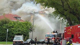 Massive fire follows shooting at Miami apartment building