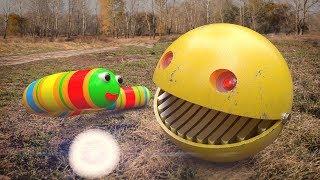 Pac-Man VS Slither.io In Real Life