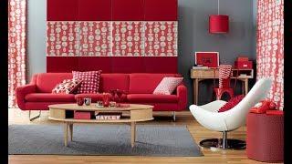 لمحبي اللون الأحمر .... غرف معيشة رائعة باللون الأحمر