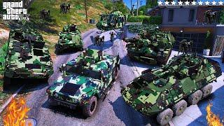 GTA 5 - Stealing SECRET ARMY VEHICLES with Franklin Real Life Cars #264