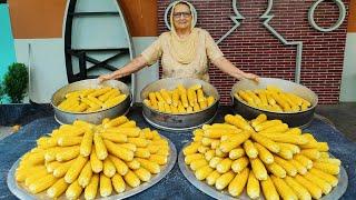 MASALA BHUTTA CHALLI  Sweet And Tangy Corn Making  Indian Street Food  street Food