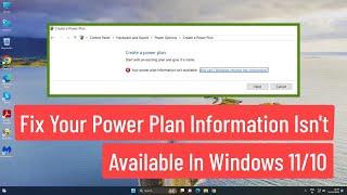 Fix Your Power Plan Information Isnt Available In Windows 1110