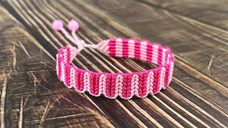 2 Colors Friendship Bracelets Step by Step Tutorial  Easy Macrame Bracelet Tutorial for Beginner