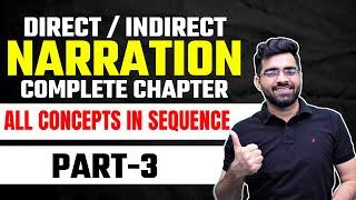 Part-3 Direct  Indirect Narration  Complete Chapter with Concepts  Tarun Grover