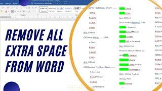 How to Extra Space Delete in Ms Word   Remove All Extra Space From Word