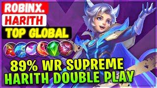 89% Win Rate Supreme Harith  Top Global Harith  RoBinx. - Mobile Legends Gameplay Emblem And Build