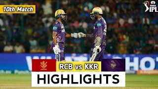 RCB vs KKR Match 10 IPL 2024 Match Highlights  rcb vs kkr ipl highlights ipl 2024 highlights today