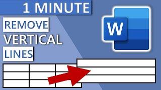 Remove Table Lines in Word Vertical Without Deleting Text