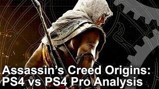 4K Assassins Creed Origins PS4 PS4 Pro Graphics Comparison + Frame-Rate Test