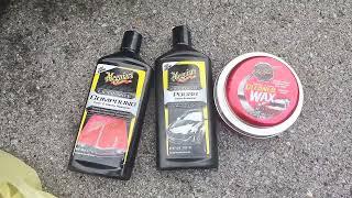 Using compound...polish...cleaner wax to remove light headlight oxidation