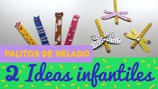 MANUALIDADES con PALITOS de HELADO para NIÑOS Tutoriales con palitos de paleta de ANIMALES