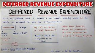 Deferred Revenue Expenditure EXPLAINED - By Saheb Academy