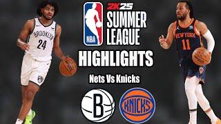 Brooklyn Nets vs New York Knicks FULL GAME 071624  2024 NBA Summer League