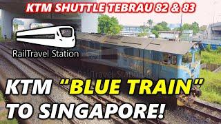 KTM BLUE TRAIN ON SHUTTLE TEBRAU  INKA ASC COACHES + HITACHI 23 CLASS LOCOMOTIVE