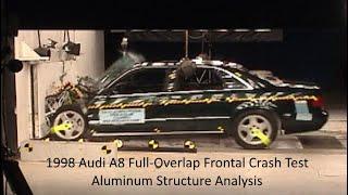 1997-2002 Audi A8 D2 - Typ 4D Full-Overlap Frontal Crash Test Aluminum Structure Analysis